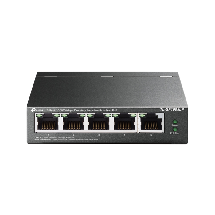 TP-Link TL-SF1005LP Switch No Administrado Fast Ethernet 5 Puertos PoE Negro TP-Link TL-SF1005LP Switch No Administrado Fast Ethernet 5 Puertos PoE Negro