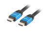 Lanberg CA-HDMI-20CU-0018-BL Cable HDMI Premium V2.0, 1.8m, 4K, 3D, Ethernet, Chapado en Oro, Negro