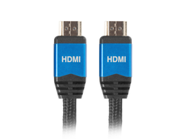 LANBERG CA-HDMI-20CU-0018-BL Cable HDMI 1.8m HDMI Tipo A Macho a Macho Versión 2.0 3D ARC Chapado en Oro Negro