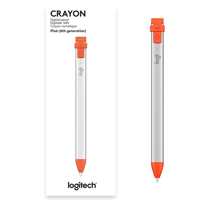 Logitech Crayon Lápiz Digital Naranja y Blanco