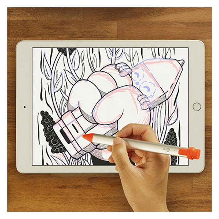 Logitech Crayon Lápiz Digital Naranja y Blanco