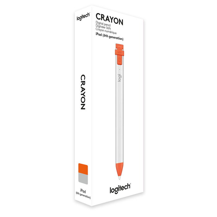 Logitech Crayon Lápiz Digital Naranja y Blanco