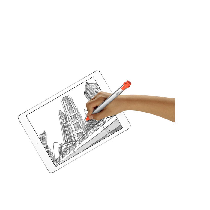 Logitech Crayon Lápiz Digital Naranja y Blanco