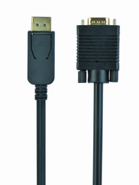 Gembird CCP-DPM-VGAM-6 Adaptador de Cable de Vídeo VGA (D-Sub) a DisplayPort 1.8 m Negro