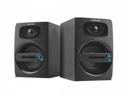 Natec Altavoces NATEC COUGAR Negro, 2.0 Canales, 6W, Conexión USB y 3.5mm, Rango Frecuencia 80-20000 Hz, para Escritorio