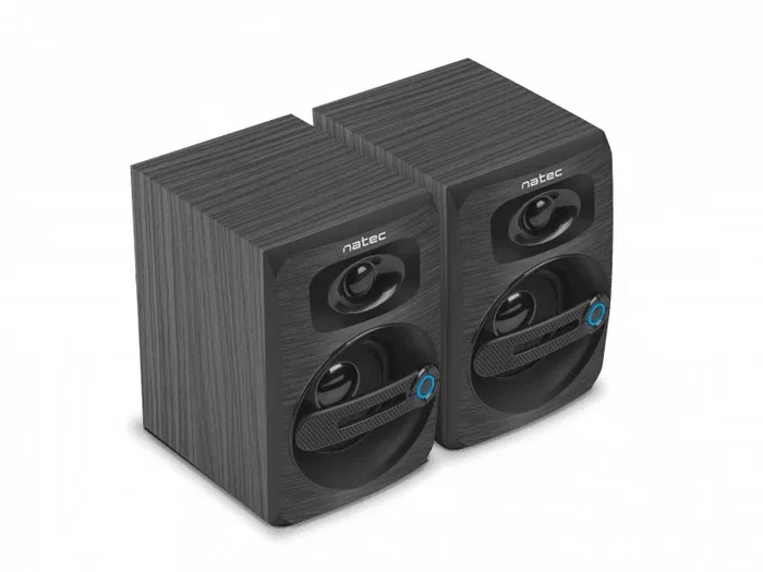 Natec Altavoces NATEC COUGAR Negro, 2.0 Canales, 6W, Conexión USB y 3.5mm, Rango Frecuencia 80-20000 Hz, para Escritorio