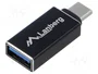 Lanberg AD-UC-UA-02 Adaptador USB-C Macho a USB-A Hembra Negro