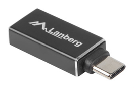 Lanberg AD-UC-UA-02 Adaptador USB 3.0 Type C Macho a USB 3.0 Type A Hembra Negro