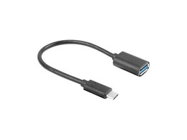 Lanberg Adaptador USB A a USB C 3.2 Gen 1 (3.1 Gen 1) 5000 Mbit/s Negro AD-UC-UA-04