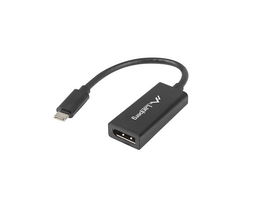 Lanberg AD-UC-DP-01 Adaptador USB Tipo C a DisplayPort Macho Hembra 0,15 m Negro