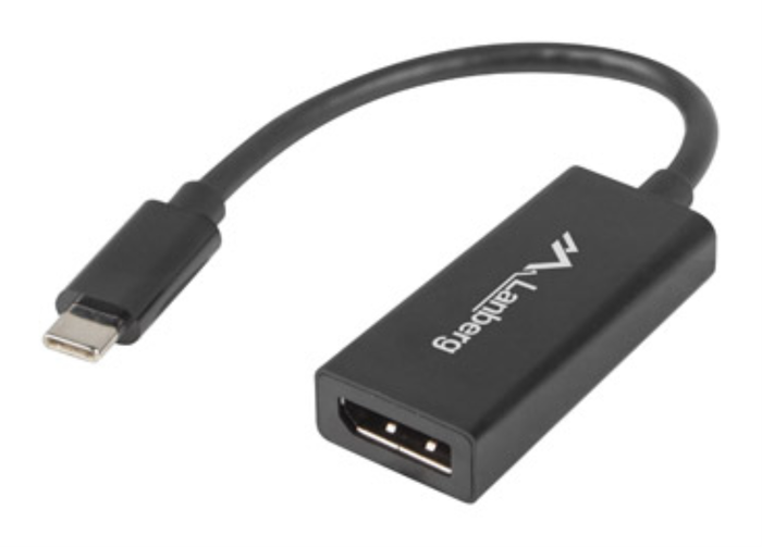 Lanberg AD-UC-DP-01 Adaptador USB Tipo C a DisplayPort Negro