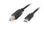 Lanberg ca-usba-14cc-0030-bk cable 3m usb 2.0 usb c usb b ferrita negro
