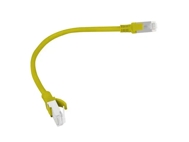 Lanberg PCU6-10CC, Cable de Red RJ45 Cat6 UTP 0.25m Amarillo