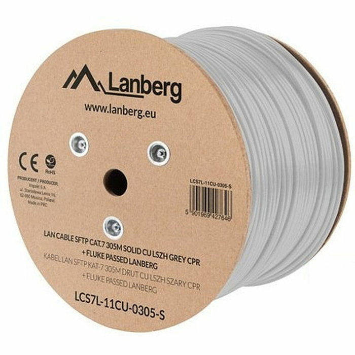 Lanberg Bobina de cable de red Cat7 S/FTP 305 m Blanco