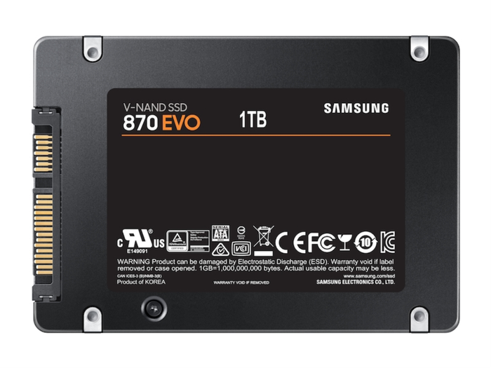 Samsung 870 EVO 1 TB SSD 2.5 pulgadas SATA III Negro Samsung 870 EVO 1 TB SSD 2.5 pulgadas SATA III Negro