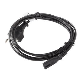 Lanberg CA-C7CA-11CC-0030-BK Cable de Alimentación VDE CEE 7/16 a C7, Longitud 3 Metros, Color Negro