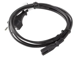 Lanberg CA-C7CA-11CC-0030-BK Cable de Alimentación VDE CEE 7/16 a C7 Macho/Hembra Negro 3m