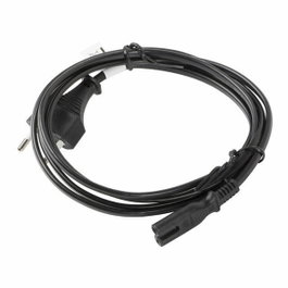 Lanberg Cable de Alimentación CEE7/16 a C7 Acoplador 3 m Negro
