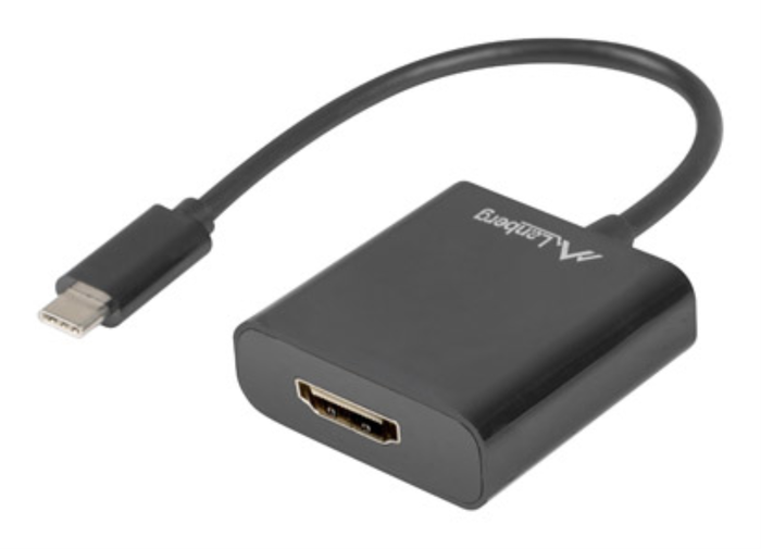Lanberg AD-UC-HD-01 Adaptador USB Tipo C a HDMI Negro