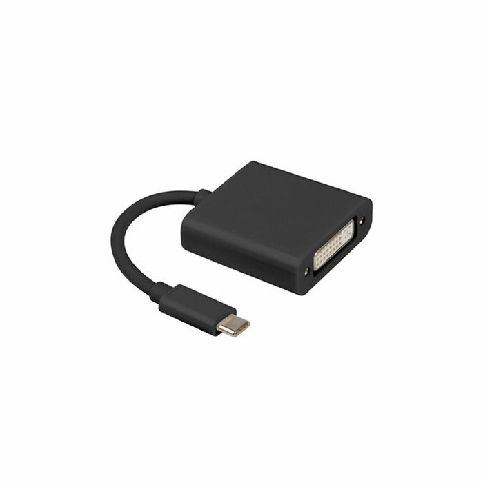LANBERG AD-UC-DV-01 Adaptador USB Tipo C a DVI-I Negro