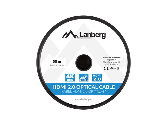 Cable HDMI Lanberg CA-HDMI-20FB-0500-BK 50 m