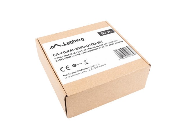 Cable HDMI Lanberg CA-HDMI-20FB-0500-BK 50 m