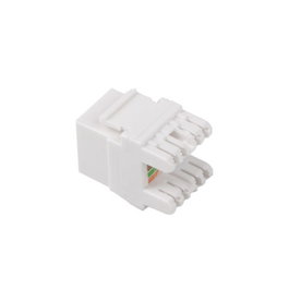 Lanberg Conector Keystone RJ45 Cat.6A UTP, Blanco, 180 Grados, Para Canalización, Paquete de 1 Unidad