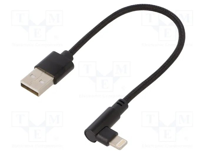 Gembird Cable Lightning USB 2.0 a 8 pines angular 0,2 m Negro Gembird Cable Lightning USB 2.0 a 8 pines angular 0,2 m Negro