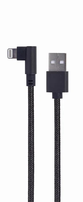 Gembird CC-USB2-AMLML-0.2M Cable USB 2.0 a Lightning 8 pines Angular 0.2 Metros para iPhone/iPad - Negro