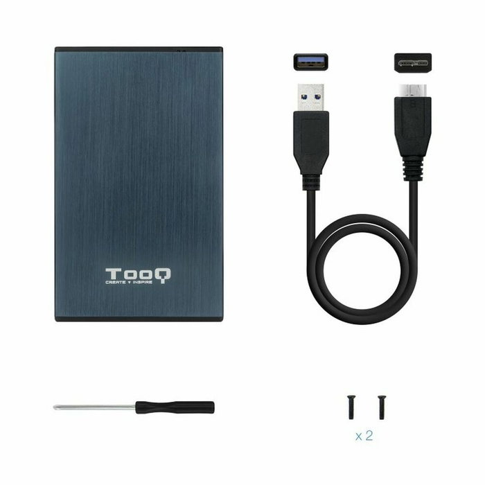 TooQ TQE-2527PB Caja Externa para Disco Duro 2.5 HDD/SSD SATA USB 3.1 Negro, Marina TooQ TQE-2527PB Caja Externa para Disco Duro 2.5 HDD/SSD SATA USB 3.1 Negro, Marina