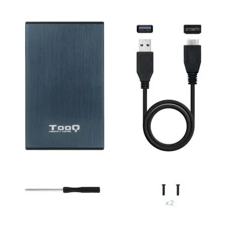Tooq Caja Externa para Disco Duro de 2.5" TQE-2527PB / USB 3.1 Azul Pacífico