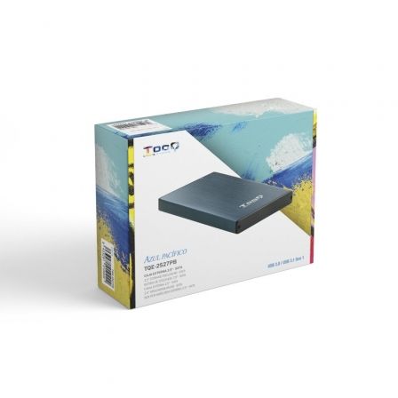 Tooq Caja Externa para Disco Duro de 2.5" TQE-2527PB / USB 3.1 Azul Pacífico