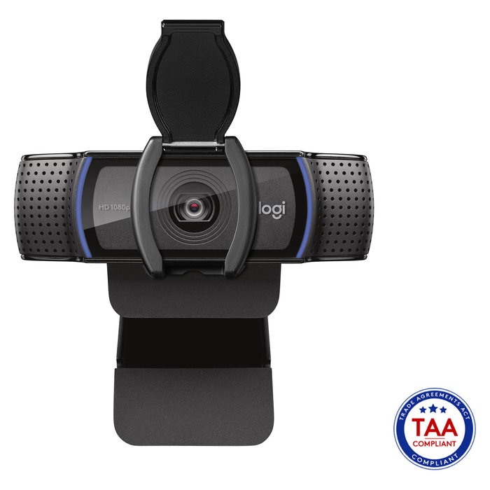 Logitech C920e Cámara Web HD 1080p Full HD 1920x1080, 30 fps, 2 Micrófonos Omnidireccionales, Tapa de Privacidad Pop-up, USB-A 1.5 m, Negro