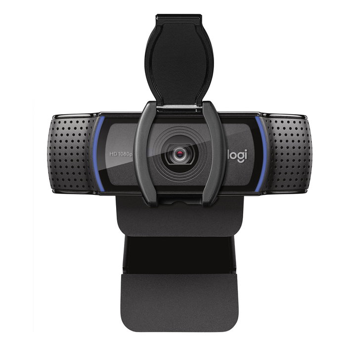 Logitech C920e Cámara Web HD 1080p Full HD 1920x1080, 30 fps, 2 Micrófonos Omnidireccionales, Tapa de Privacidad Pop-up, USB-A 1.5 m, Negro
