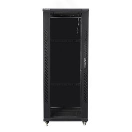 Lanberg FF01-6632-12B Armario Rack Suelo 32U 600x600x1603mm (48,3cm/19") - Bastidor Independiente Cerrado IP20 Negro