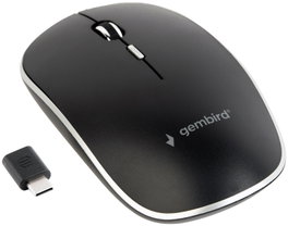 Gembird MUSW-4BSC-01 Ratón inalámbrico láser 2.4 GHz 1600 DPI Negro