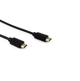 Nilox Cable HDMI 1.4 Alta Velocidad 2 Metros Macho-Macho, Negro, Conectores Chapados en Oro para TV, Blu-ray, Proyector
