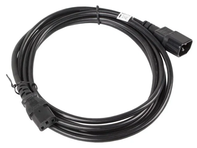 Lanberg CA-C13E-11CC-0030-BK Cable Alargador de Alimentación 3 m Negro con Conectores IEC320 C13 (Hembra) y C14 (Macho) Certificación VDE