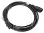 Lanberg CA-C13E-11CC-0030-BK Cable Alargador de Alimentación 3 m Negro con Conectores IEC320 C13 (Hembra) y C14 (Macho) Certificación VDE