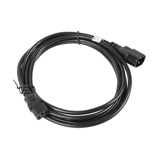 Lanberg CA-C13E-11CC-0030-BK Cable de Extensión 3m C13 a C14 Negro