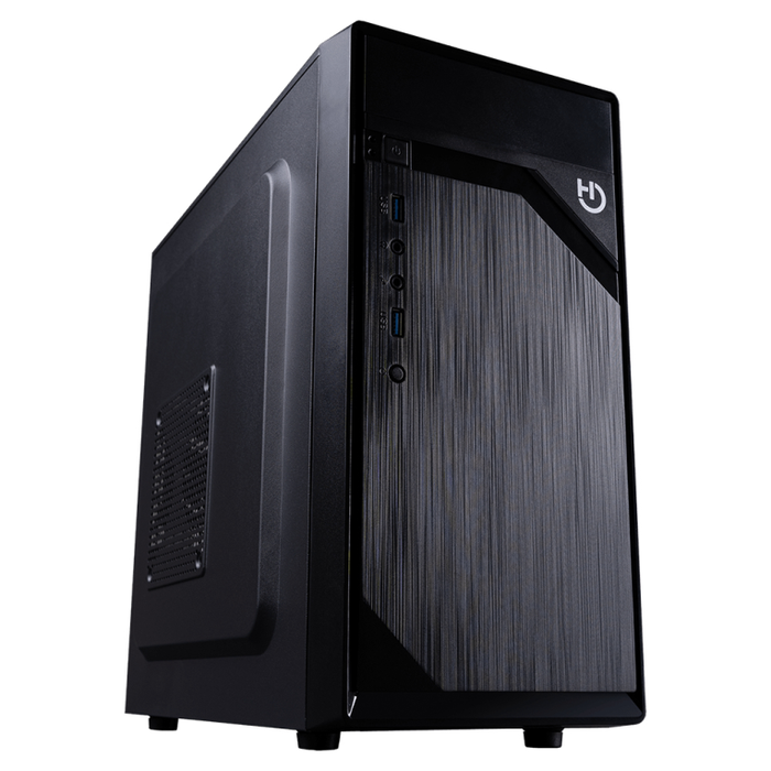 HIDITEC Q2 PRO PSU Mini Tower Negro Compatible con Micro ATX y Mini-ITX Fuente de Alimentación Incluida