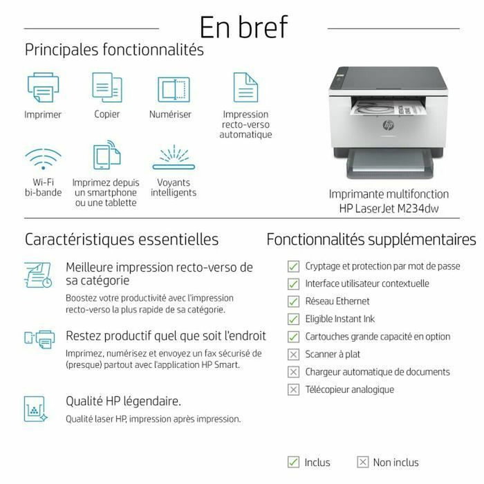 HP LaserJet MFP M234dw Multifunción Láser Monocromo con Wi-Fi y Dúplex Automático HP LaserJet MFP M234dw Multifunción Láser Monocromo con Wi-Fi y Dúplex Automático