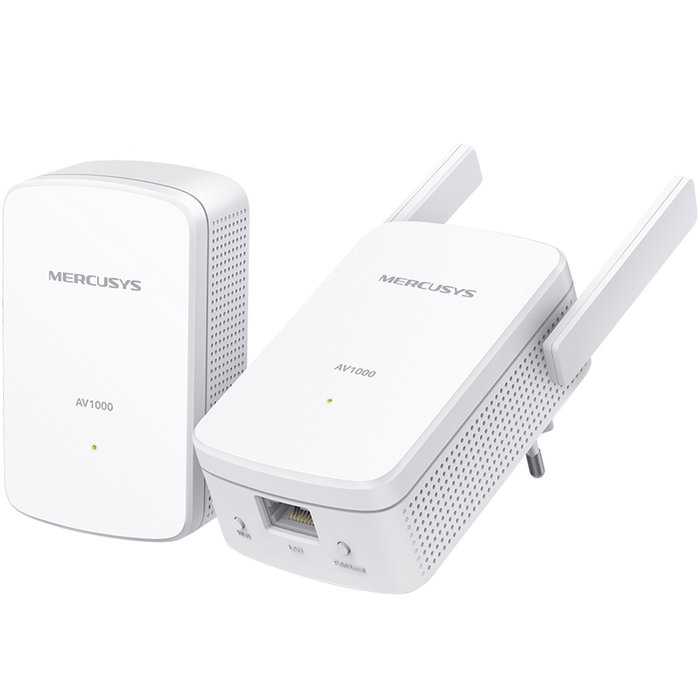 Mercusys Kit Repetidores WiFi Powerline MP510KIT AV1000 Gigabit 300 Mbps Blanco