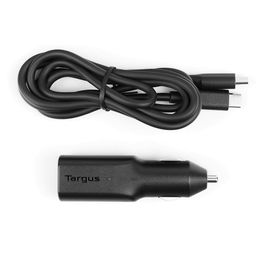 Targus APD39EU Cargador Coche USB-C 45W Universal con Cable 1.2m, Protección Sobretensión, Para Portátil, Móvil, Tablet