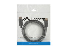 Lanberg Cable Displayport Macho Macho 4K Versión 1.2 Negro 3 Metros