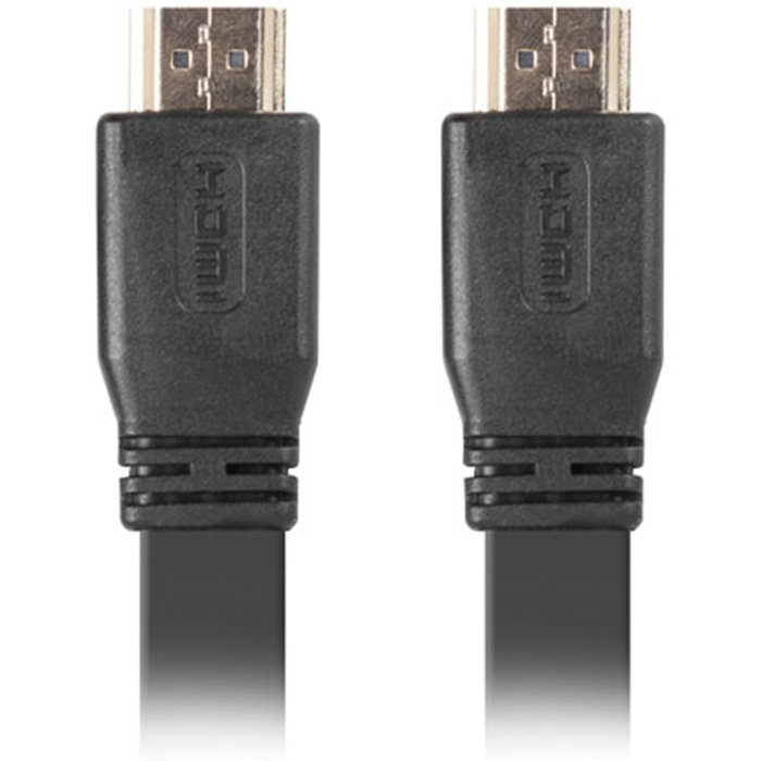 Lanberg cable hdmi ca-hdmi-21cu-0018-bk conectores macho/macho chapados en oro cable plano resolucion hasta 3840*2160 1.8 metros