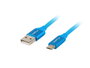 Lanberg Cable USB A a Micro USB 2.0 1m Azul CA-USBM-20CU-0010-BL