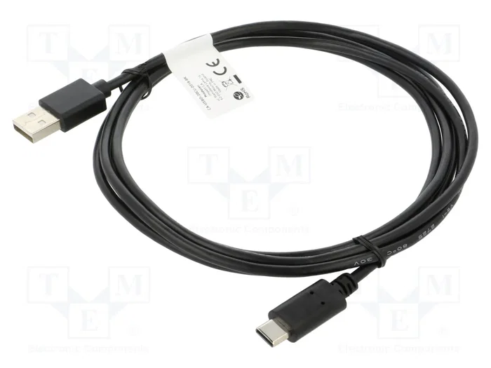 Lanberg Cable USB-A a USB Tipo-C CA-USBO-20CU-0018-BK 1,8 m Negro, QC 3.0