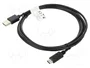 Lanberg Cable USB-A a USB Tipo-C CA-USBO-20CU-0018-BK 1,8 m Negro, QC 3.0