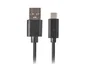 Lanberg CA-USBO-20CU-0018-BK Cable USB-A a USB-C 2.0 de 1.8 Metros para Datos y Carga, Negro